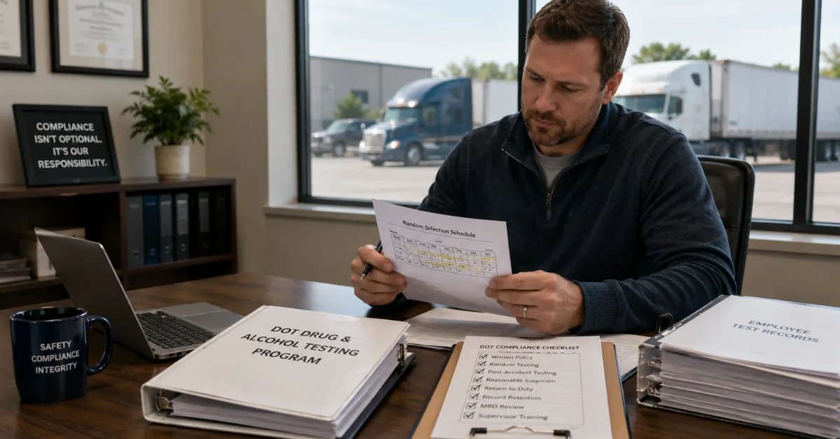 DOT drug testing programs for small fleets — what needs to be in place